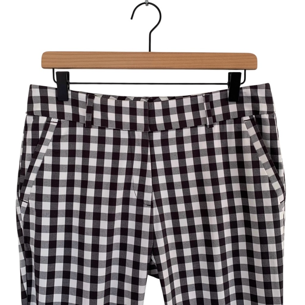 Loft Black & White Gingham Skinny Ankle Pants (Crop Cottage Pixie Plaid Retro) - Picture 4 of 8